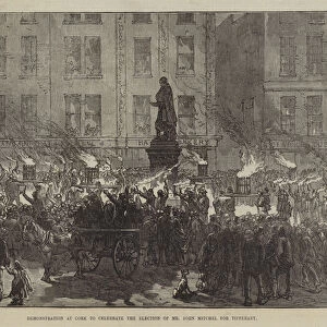 Demonstration at Cork to celebrate the Election of Mr John Mitchel for Tipperary (engraving)