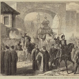 Departure from Constantinople of the Caravan conveying the Sultans Presents to the Temple of Mecca (engraving)