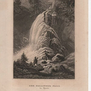 Der Gollinger Fall, 1841 (engraving)