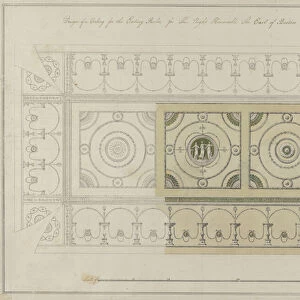 Design for the ceiling of the Eating Parlour, Headfort House
