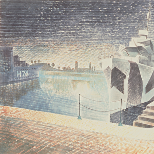 Destroyers at Night, c. 1942 (w / c on paper)