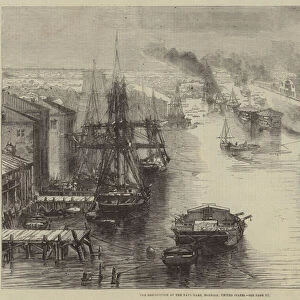 The Destruction of the Navy-Yard, Norfolk, United States (engraving)