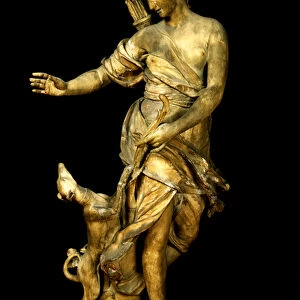 Diana and her Dog, 1717 (marble)