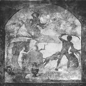 Diane and Actaeon (fresco) (b / w photo)