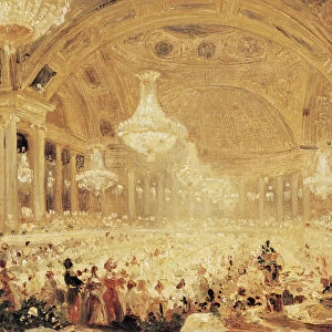 Dinner at the Tuileries (oil on canvas)