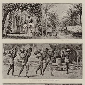 The Disturbances on the Congo, Life at an Up-River Station (litho)