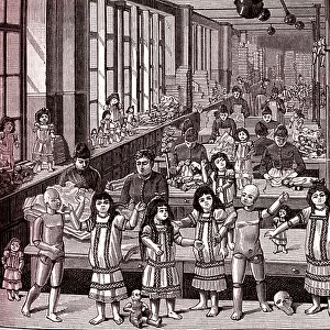Doll factory, Shipping room, from "La Nature", 1888