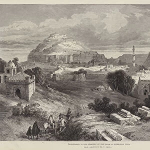 Dowlutabad, in the Territory of the Nizam of Hyderabad, India (engraving)