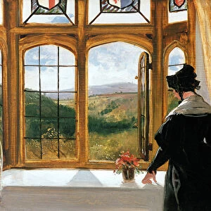 Duchess of Abercorn looking out of a window