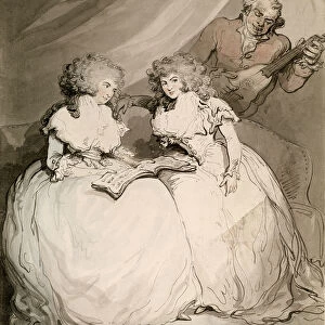 The Duchess of Devonshire and her Sister, the Countess of Bessborough (w / c with pen