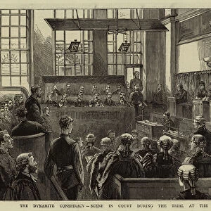 The Dynamite Conspiracy, Scene in Court during the Trial at the Old Bailey (engraving)