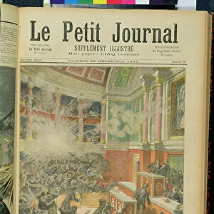 Dynamite Explodes in the Chamber of Deputies, front cover of Le Petit Journal