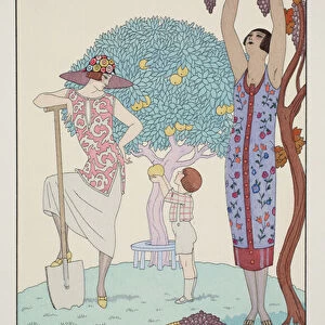 Earth, from Falbalas & Fanfreluches, Almanach des Modes Presentes, Passees et Futures, 1925 (colour litho)
