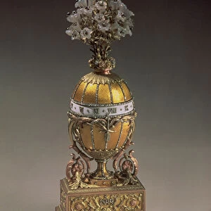 Easter Egg in the Form of a Vase Containing Flowers, 1899 (metal & enamel)