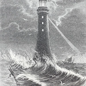 The Eddystone Lighthouse, south of Rame Head, England, Great Britain