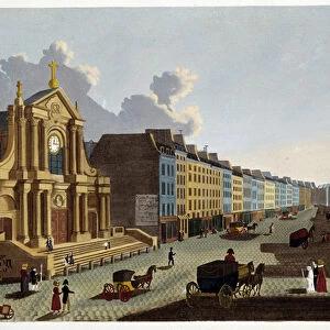 Eglise Saint-Roch, circa 1820 - in "Vues de Paris"by Courvoisier