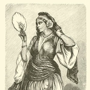 Egyptian lady (engraving)