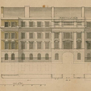 Front elevation of Furnivals Inn, Holborn, London (engraving)
