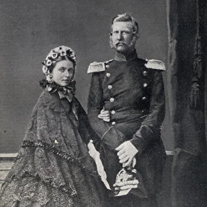The Emperor (1831-88) and Empress (1840-1901) Frederick of Germany (b / w photo)