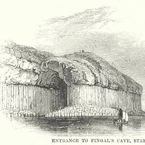 Emtrance to Fingals Cave, Staffa (engraving)