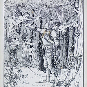 The Enchanted Knight, 1909 (pen & ink)