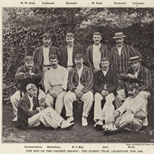 The End of the Cricket Season, the Surrey Team, Champions for 1895 (b / w photo)