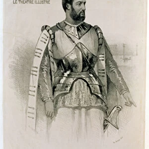 Enrico Tamberlick as Othello, from The Illustrated Theatre (litho)