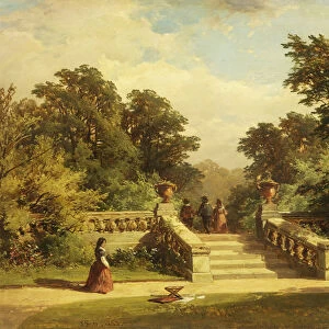 Entrance to Haddon Hall, 1852 (oil on prepared panel)