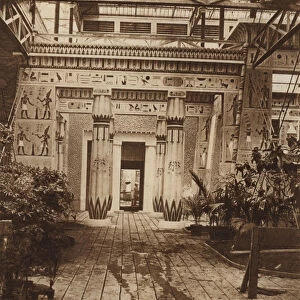 Entrance to Tomb of Beni Hassan (b / w photo)