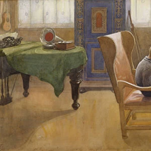 Esbjorn in the Study Corner, 1912 (w / c on paper)