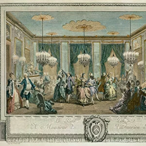 The Evening Dress Ball at the House of Monsieur Villemorien Fila, engraved by L