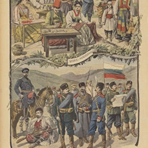 Events in the Balkans (colour litho)