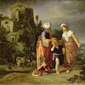 The Expulsion of Hagar, 1612 (oil on panel)