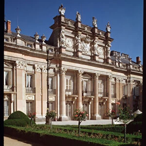 Facade of the Royal Palace of the Granja de San Ildefonso