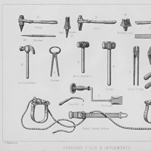 Farriers tools and implements (litho)
