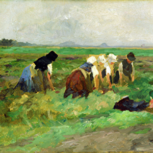 Field Workers, c. 1900 (oil on cardboard)