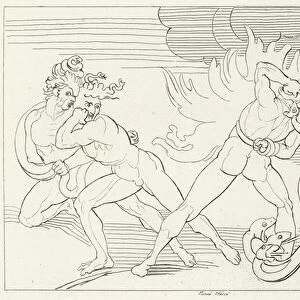The Fiery Serpents, Inferno, Canto 24 (engraving)