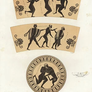 Figures from Ancient Greece (colour litho)