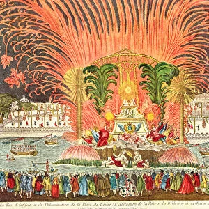 Firework Display in the Place Louis XV on the Occasion of the Dedication of
