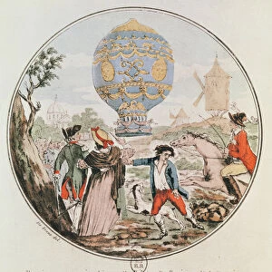 The First Aerial Voyage by Monsieur Francois Pilatre de Rozier (1754-85) and the