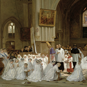 First Communion, 1867 (oil on panel)
