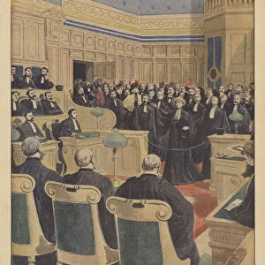 The first woman lawyer in France (colour litho)