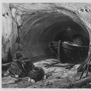 The Fishermans Cave, from the picture in the Vernon Gallery (engraving)
