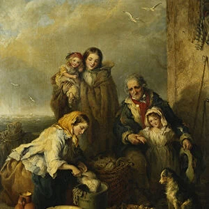 The Fishermans Family, 1861 (oil on canvas)