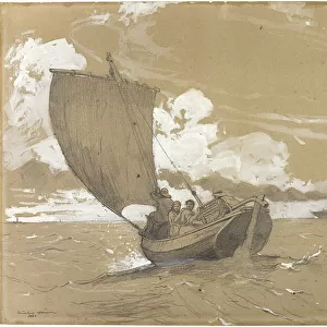 Winslow Homer Glass Place Mat Collection: Seascape painting