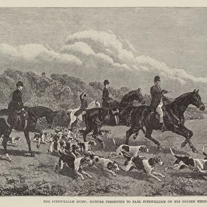 The Fitzwilliam Hunt, Picture presented to Earl Fitzwilliam on his Golden Wedding (engraving)