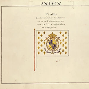 Flag of the Dauphin and Dauphine, Louis-Antoine and Marie-Therese of France