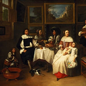 A Flemish Family at Dinner