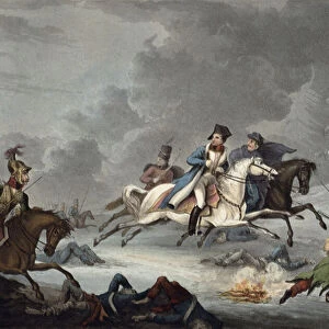 The Flight of Bonaparte from the Battle of Krasnoi by William Heath