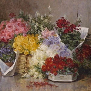 Floral Still Life (oil on canvas)